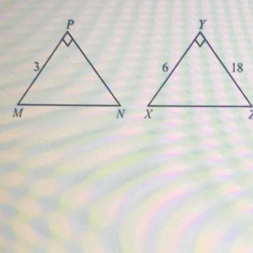 Consider the pair of triangles given below. If MPN ~ XYZ then the length of side PN is?