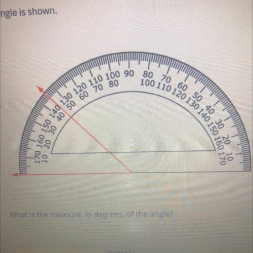 What is the measure, in degrees, of the angle?