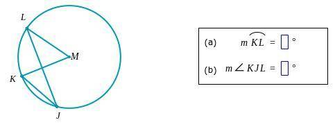 The circle below has center M. Suppose that m