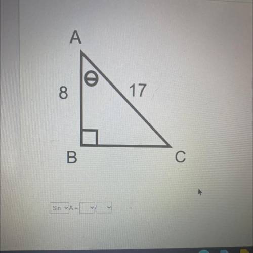 Can someone answer what sinA would equal in this problem