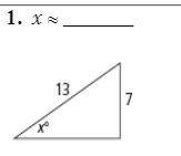 How do you do this problem? I think you use the Law of Cosines but I'm always wrong. Can anyone hel