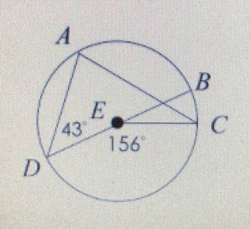 Find the measure of angle DAC. Find the measure of arc BC. And find the measure of the arc ABD