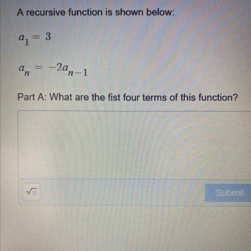 What are the first four terms of this function?
￼