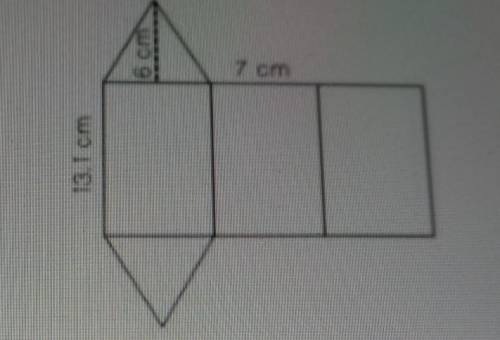 What is the total surface area of the figure below? ​
