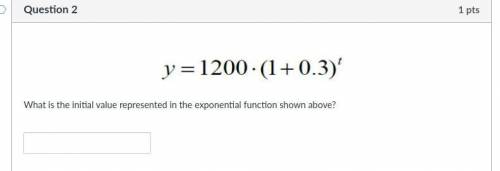 PLEASE HELP

What is the initial value represented in the exponential function shown above?