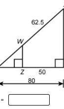 Please help me, the question says I need to find VW which is the hypotenuse of the small triangle,