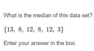 What is the median of this data set?

{13, 8, 12, 8, 12, 3}
Enter your answer in the box.