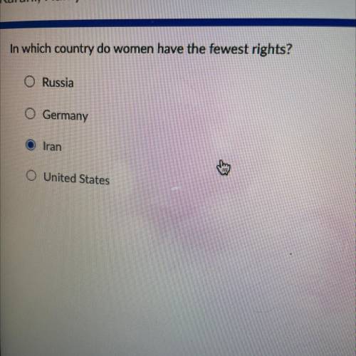 In which country do women have the fewest rights?