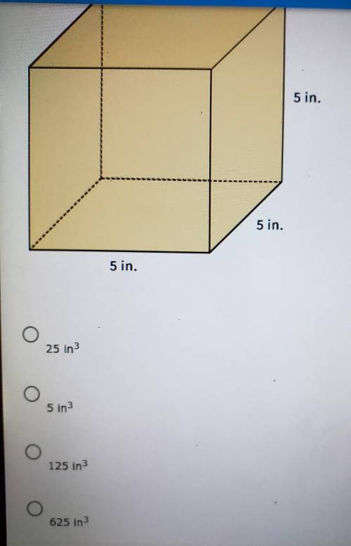 Find the volume of this cube ​