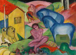 Which statement best describes Franz Marc's paintings?