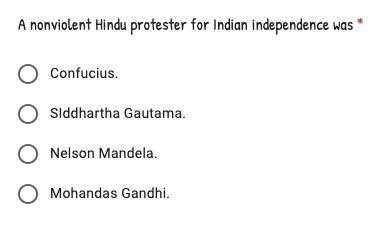 Plz can anyone help me on this question its hard :(

A nonviolent Hindu protester for Indian indep