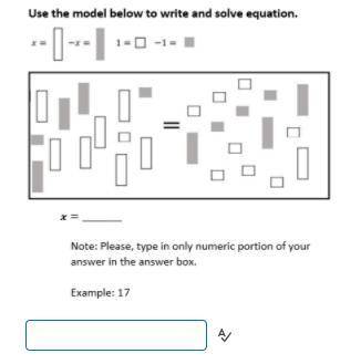 Use the model below to write and solve equation