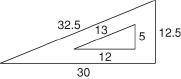 The two triangles are similar. Identify the scale factor of the dilation from the larger triangle t