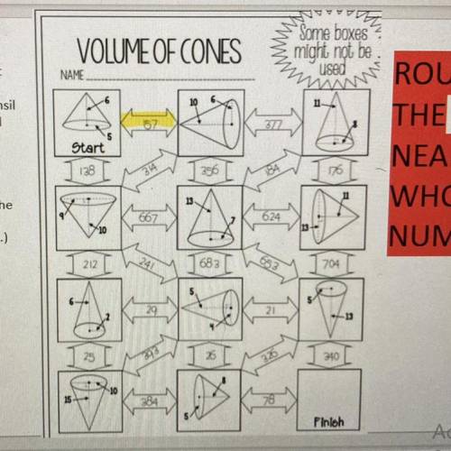 Volume of cones maze