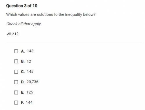 which values are solutions to the inequality below, need explanation to better understand if it can