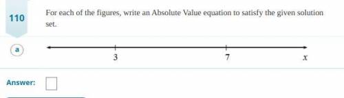 For each figures, write an Absolute equation to satisfy the given solution set