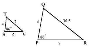 Are the polygons similar? If they are, write a similarity statement and give the scale factor. The