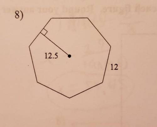 Find the area of each regular polygon. Round your answer to the nearest tenth if necessary.​
