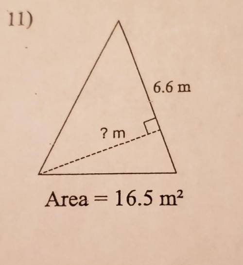 Find the missing measurement round your answer to the nearest tenth​