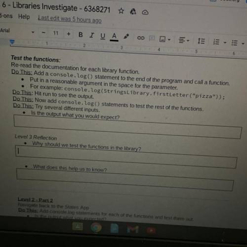 It’s for code.org lesson 6 unit 7 libraries investigation