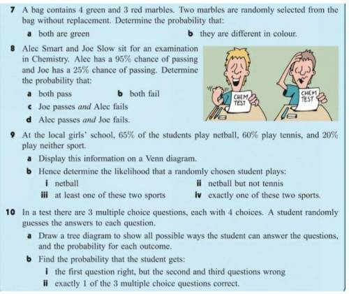 Plz help of question 7, 8, 9, 10​