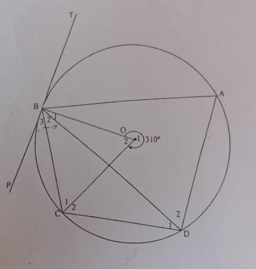 Giving brainliest to anyone who answers

in the diagram below A,B,C and D are points on a circle h