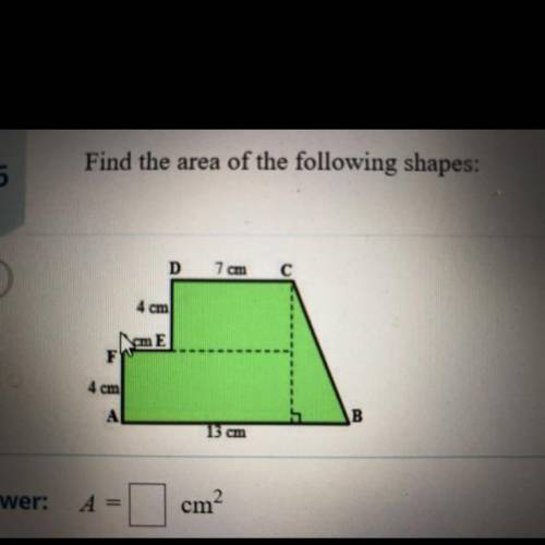 Find the area of the following shapes.