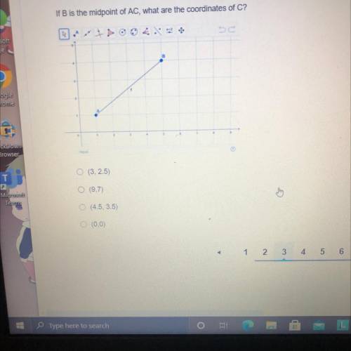 If B is the midpoint of AC, what are the coordinates of C?