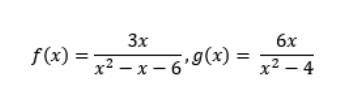 Calculate f(x) - g(x) where:
