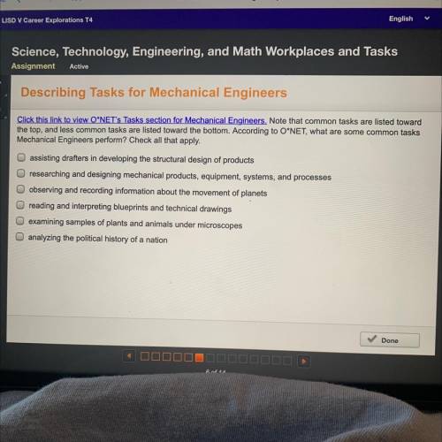 Describing Tasks for Mechanical Engineers

Click this link to view O*NET's Tasks section for Mecha