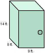 locker is in the shape of right rectangular prism. Its dimensions are as shown. What is the surface