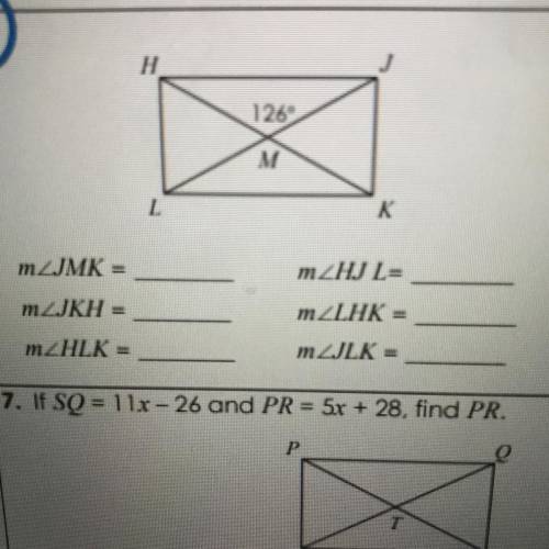 If each quadrilateral below is a rectangle, find the missing measure.
please help :(