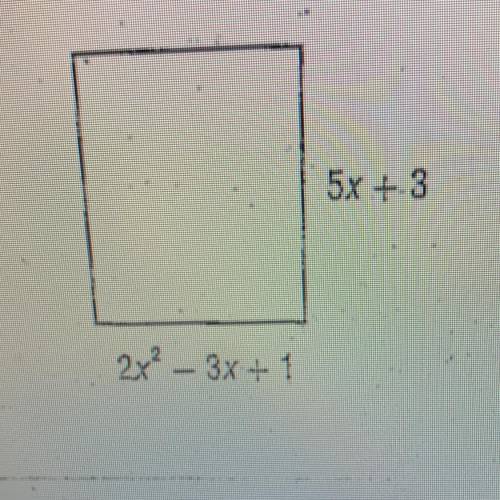Write a polynomial that represents the perimeter of the figure