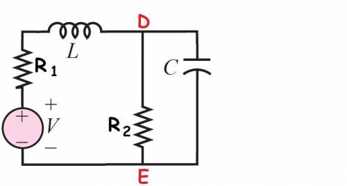 R1=11 ohms R2=9 ohms C=100mF L=200mH and V=10V

a) impedance between D and E is a/(bs+1), find a a