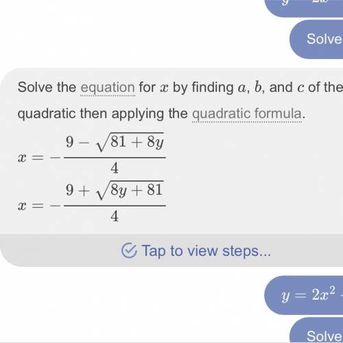 PLEASE PLEASE HELP ME NO DOWNLOADABLE FILES
How many solutions 
y=2x^2+9x