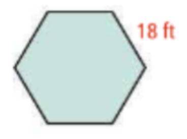 Please help! Find the area of the regular hexagon. Round your answer to the nearest tenth.

Answer