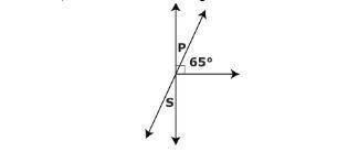 A student uses this figure to find the measure of angle S. 
The student firs