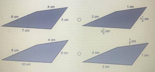 What figure is a dilation of Figure A by a factor of 2?

Note that the images are not necessarily