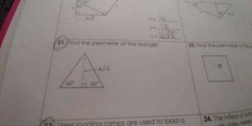Unit 8 homework 2 - Special Triangle s Right