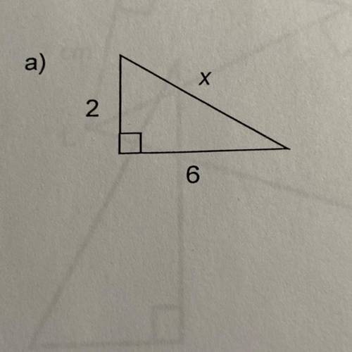 Find the missing side of each triangle

I can’t remember the steps to doing this/the formula, an e