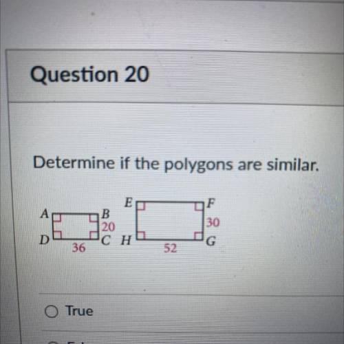 Determine if the polygons are similar.