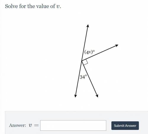 Solve for the value of v.