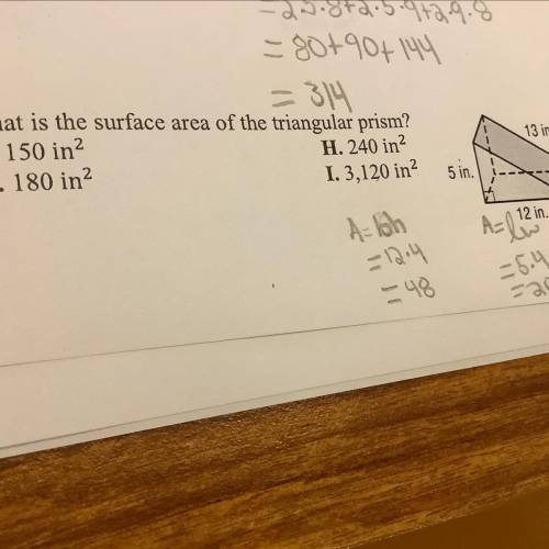 What is the surface area of the triangular prism