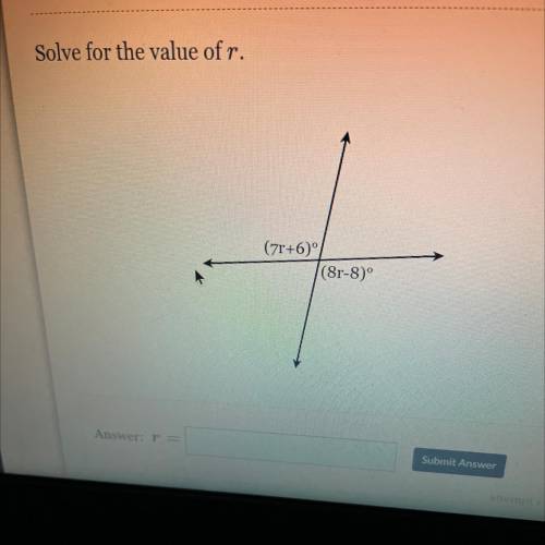 Solve for the value of r.