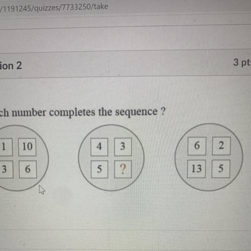 Which number completes the sequence ?