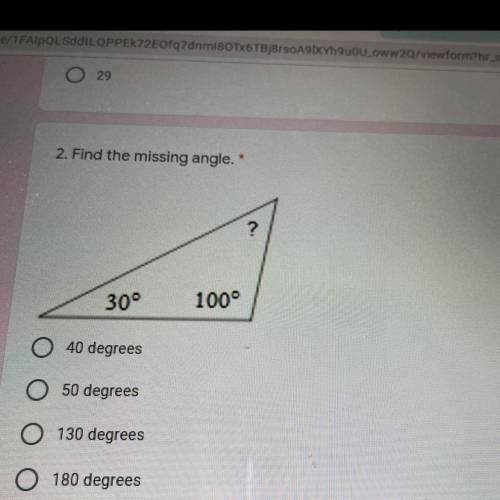 What is the missing angle