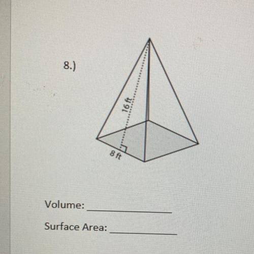 Please please help me find the volume and surface area i’ll give brainliest