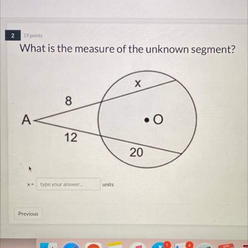 What is the measure of the unknown segment?
