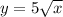 y = 5 \sqrt{x}