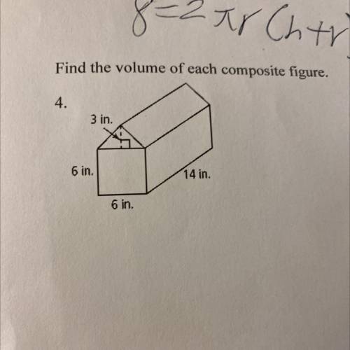 Find the volume of each composite figure.